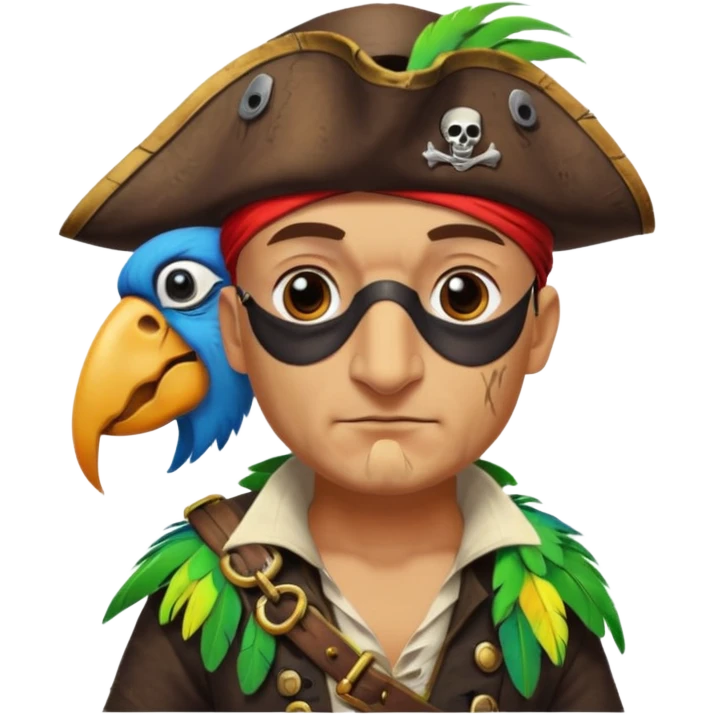 pirate and parrot emoji