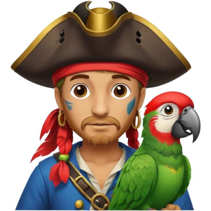 pirate and parrot emoji