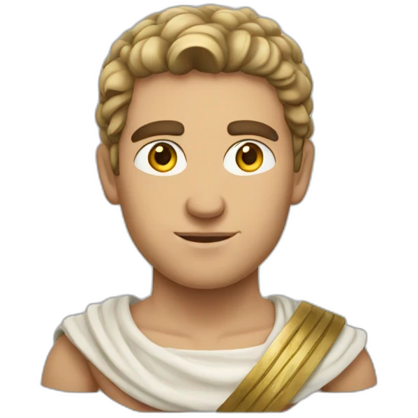 strong young caucasian ancient greek man emoji