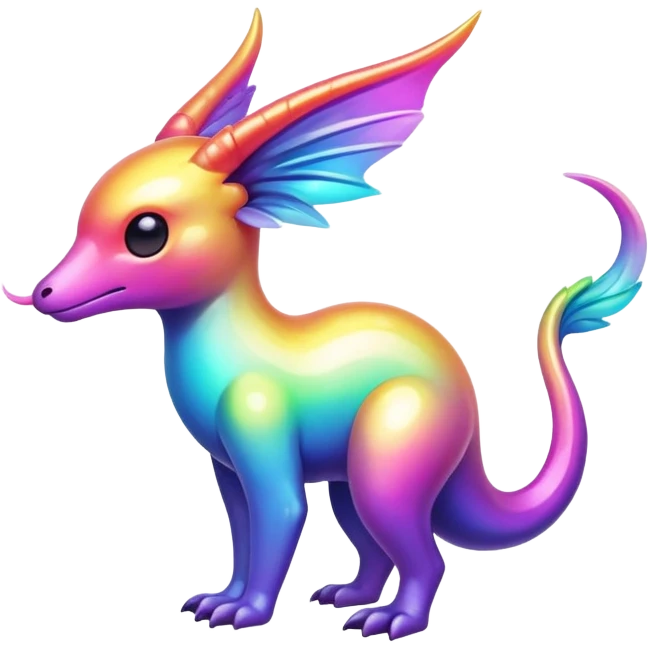 complex iridescent gradients aesthetic-scenery-Fakémon-creature emoji