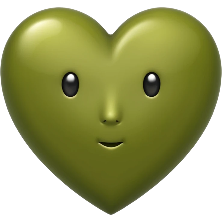 Olive green heart emoji