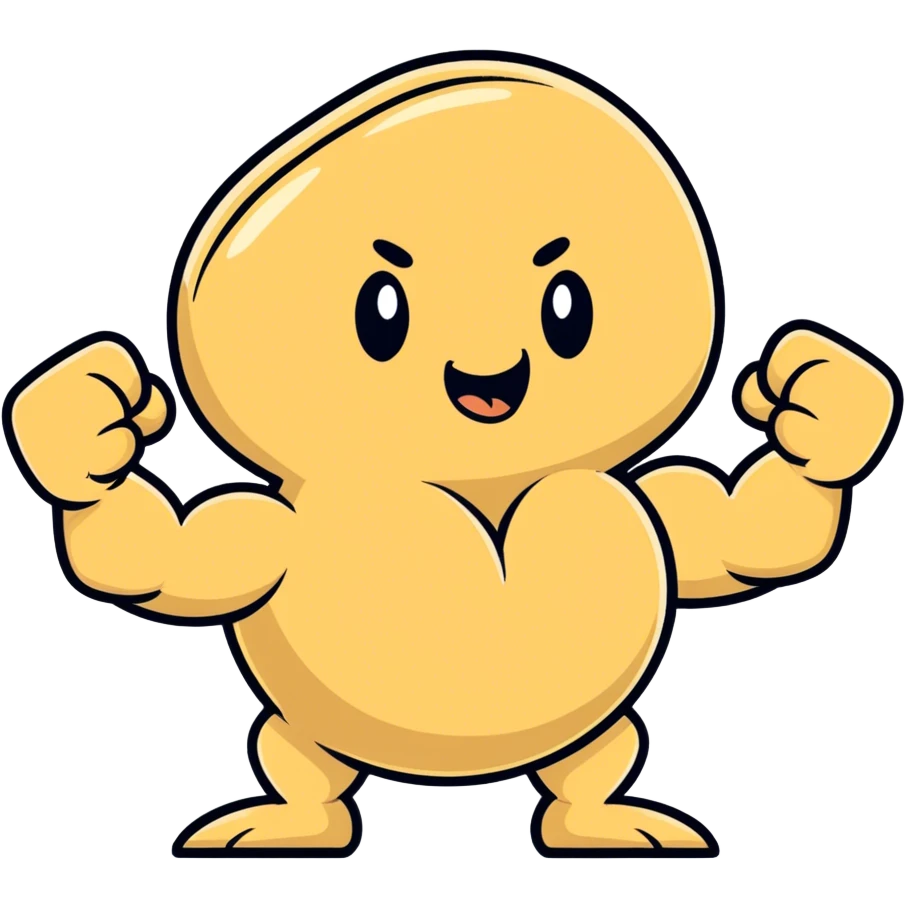 Muscle peanut emoji