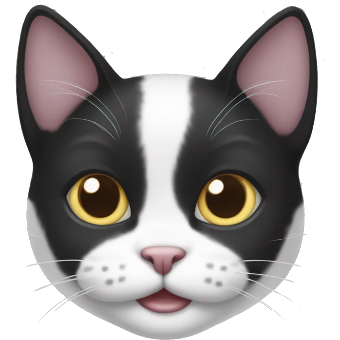 Black and white cat emoji
