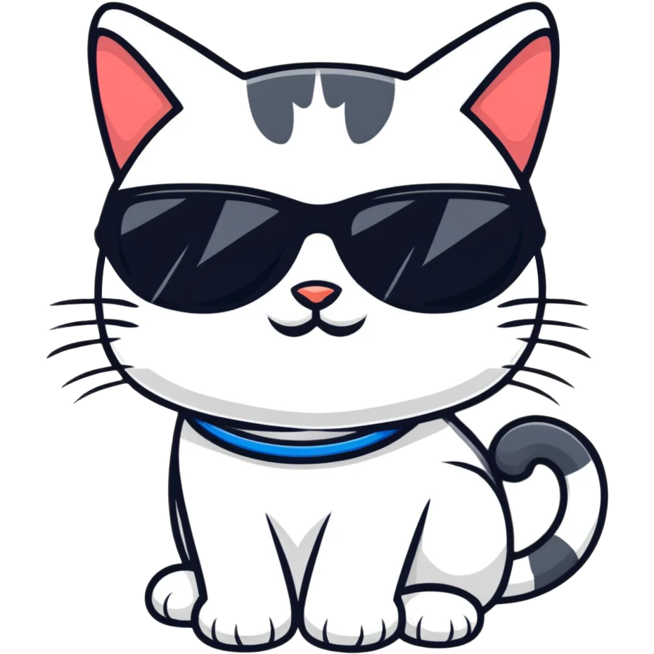 Cat with sunglasses emoji