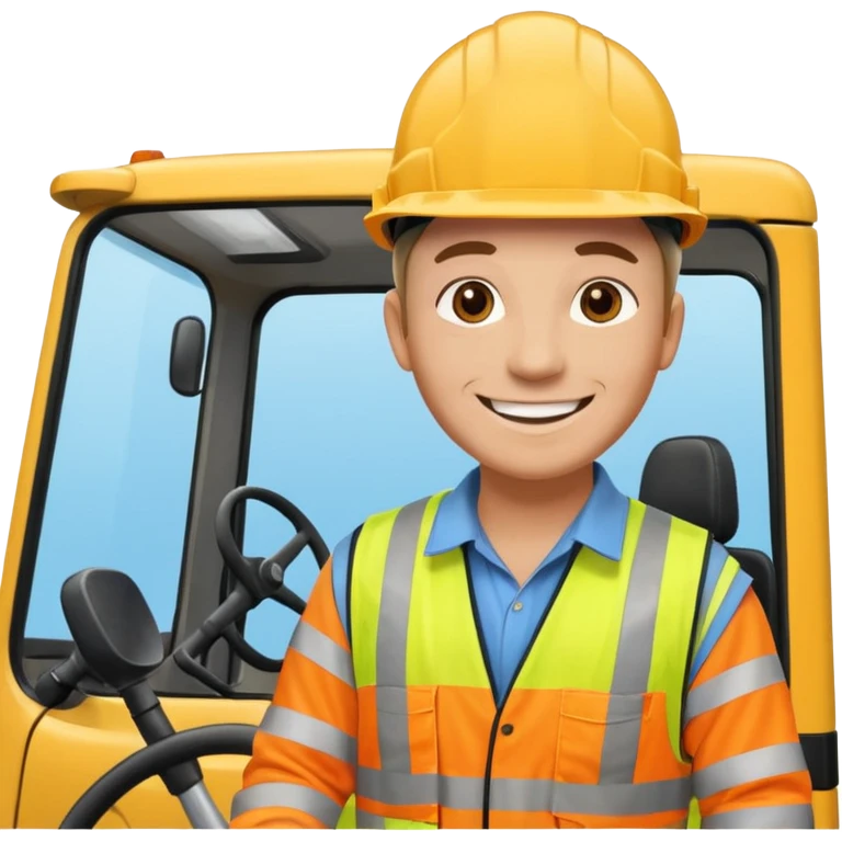 Scaffolder driving lorry after passing driving test emoji