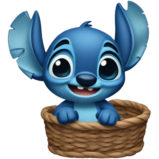 Stitch waving emoji