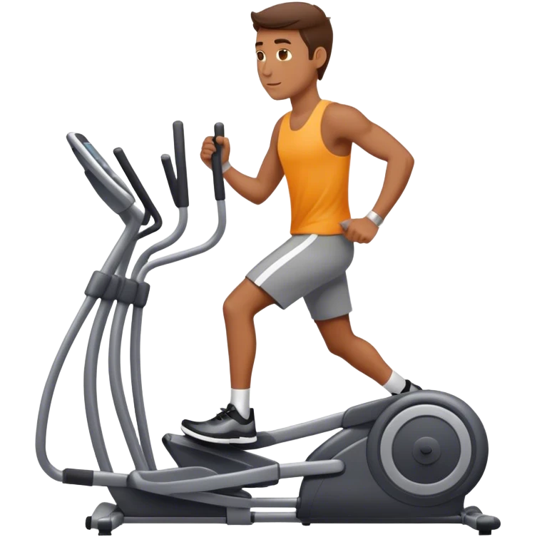 guy using elliptical emoji