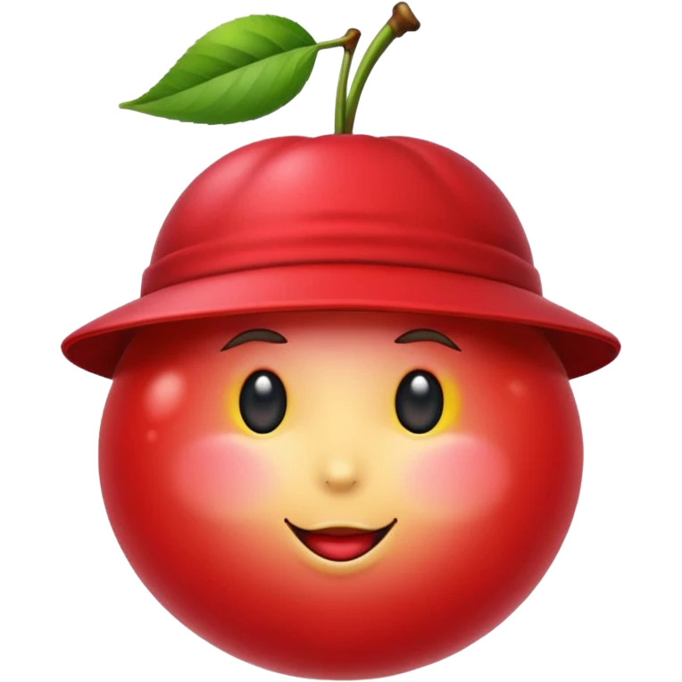 Cherry with a hat emoji