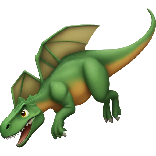 Dinosaur flying emoji