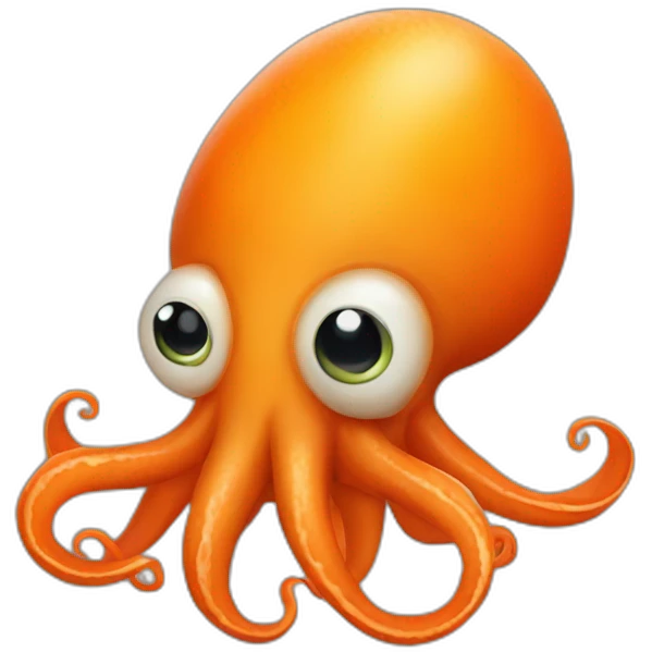 Little orange Squid emoji