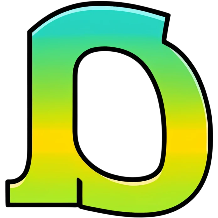 Colorful Gradient Alphabetical Letter “D” emoji