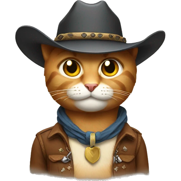 Cat cowboy emoji