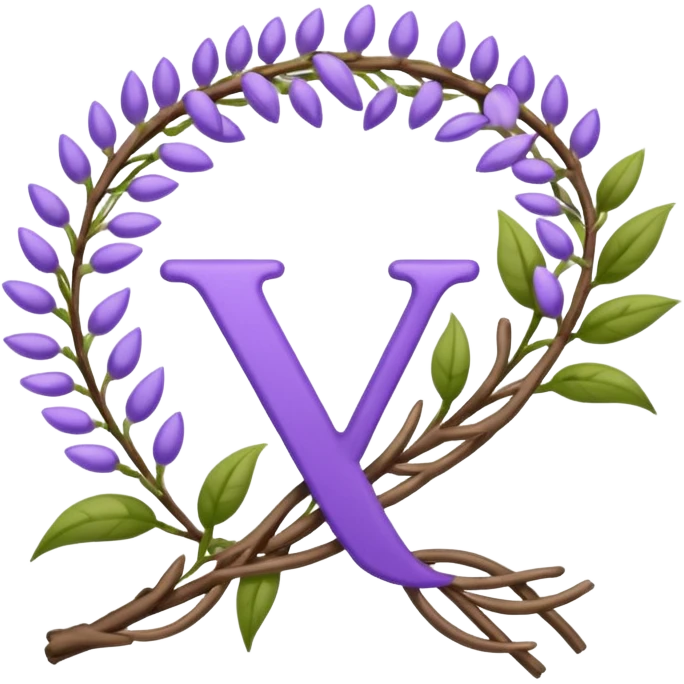check mark made out of wisteria vine emoji