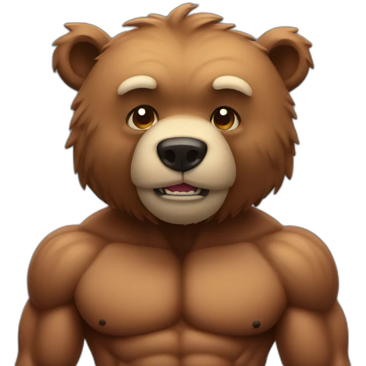 Bear muscle emoji