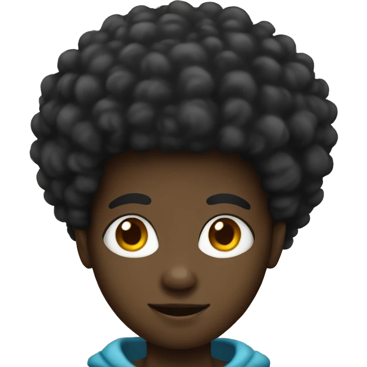 Black kid with Afro  emoji