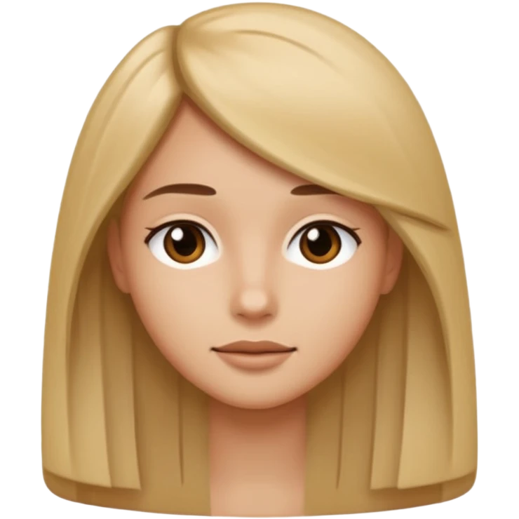 cabello liso emoji