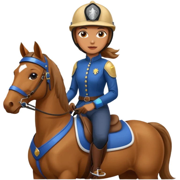 Woman in horse emoji