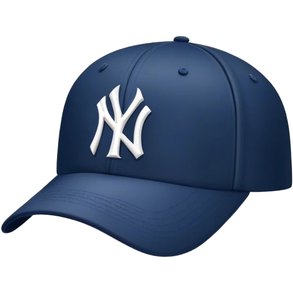 Navy blue Yankees baseball cap emoji