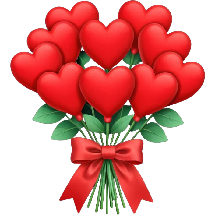 cute little heart bouquet  emoji