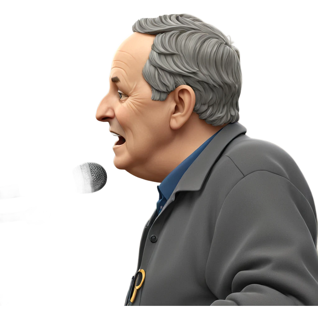 singing old man with microphone emoji