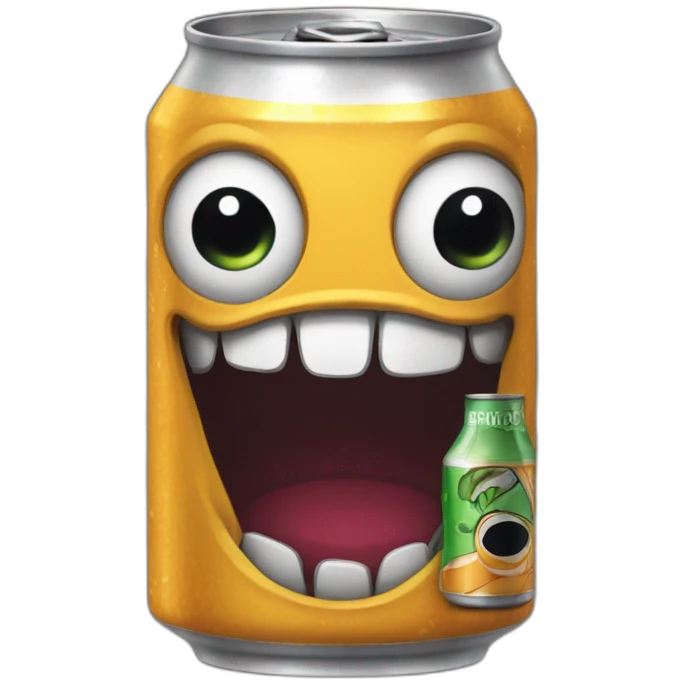 Canette de monsteur emoji