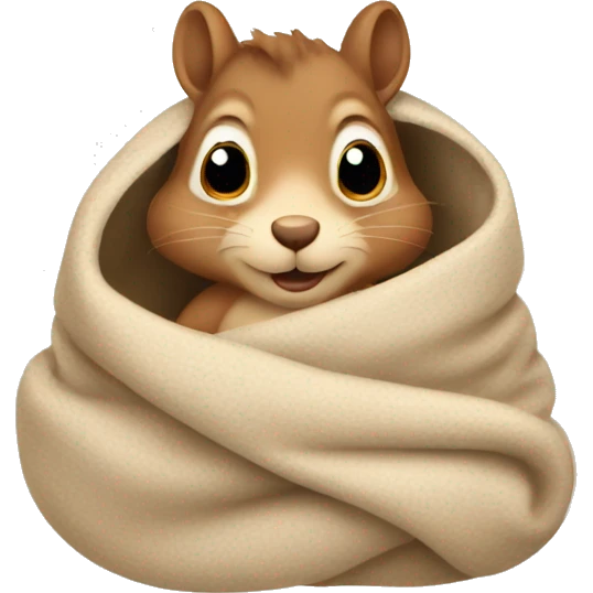 squirrel in beige blanket  emoji