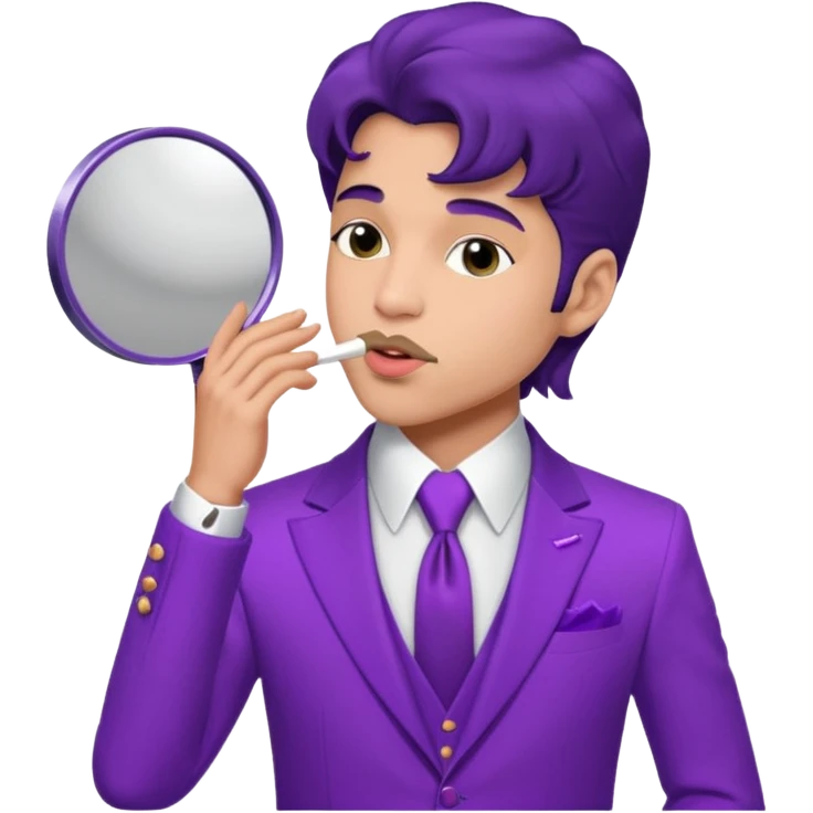 prince the singer kissing the mirror emoji