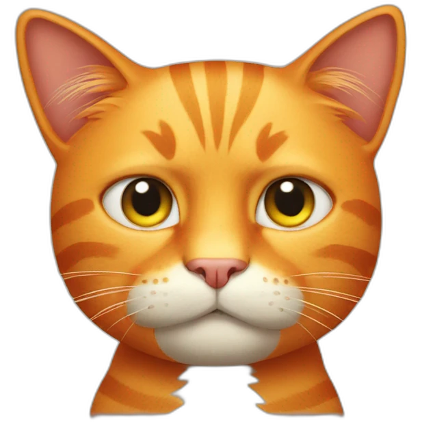 Mean orange cat emoji
