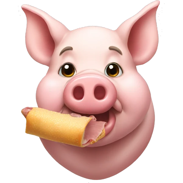 pig eating emoji