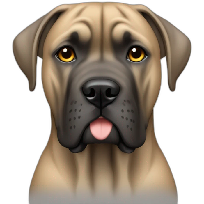 dog Cane Corso color fawn full body emoji