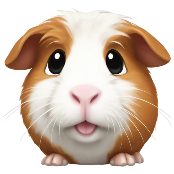 Auburn and white Guinea pig emoji