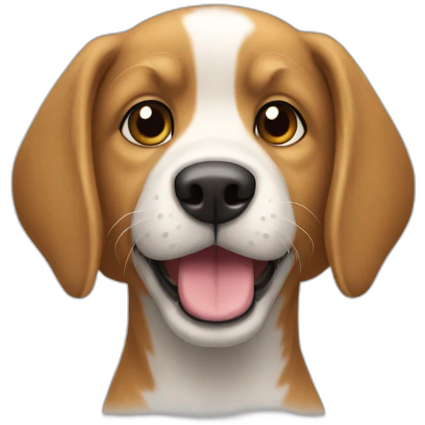 Chien sur un chat emoji