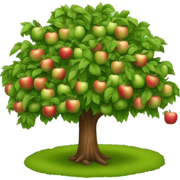apple tree with 26 apples emoji