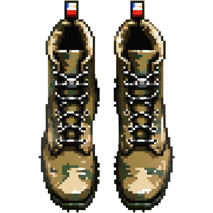 Lowa military hiking boots with laces and treaded sole emoji
