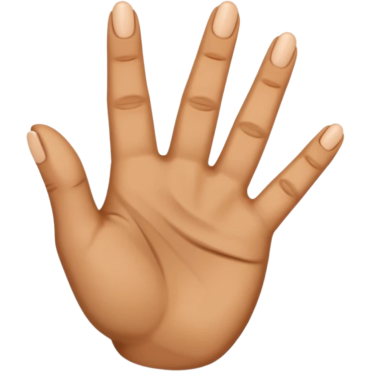 Fingering hand emoji where the first and fourth finger are folded down, second and third finger are extended together touching each other  emoji