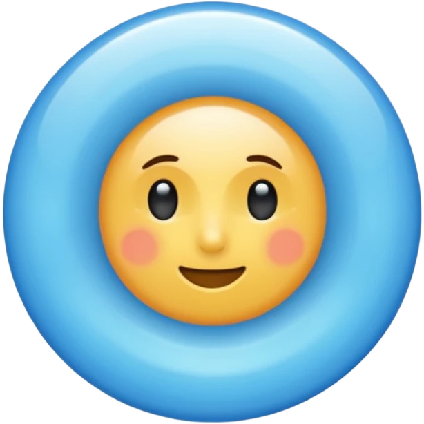 Un círculo celeste con un ✓ emoji