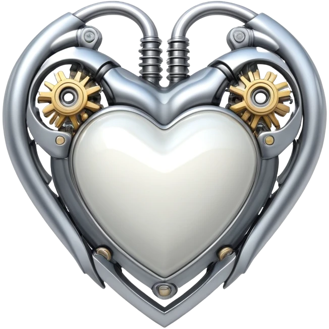 sorayama heart glossy metal parts mechanism sfw emoji