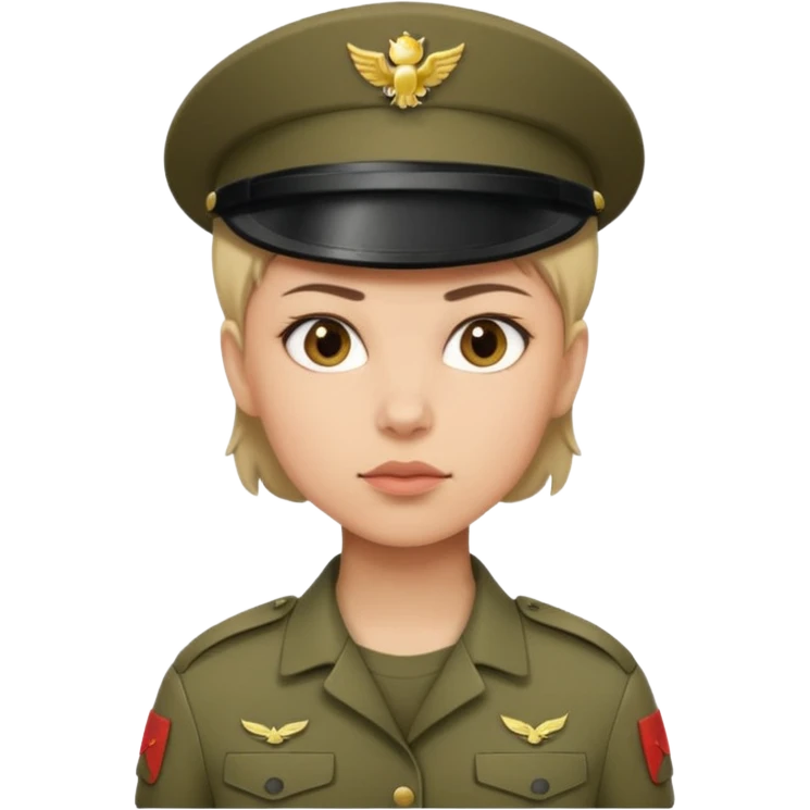 female soldier hair style wit\h out cap emoji
