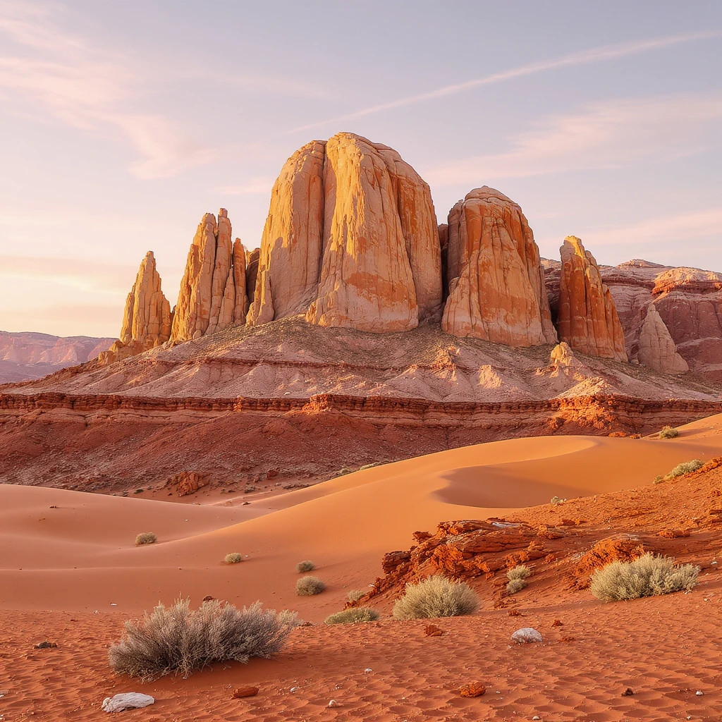 A modern desert mountain, wallpaper, modern emoji