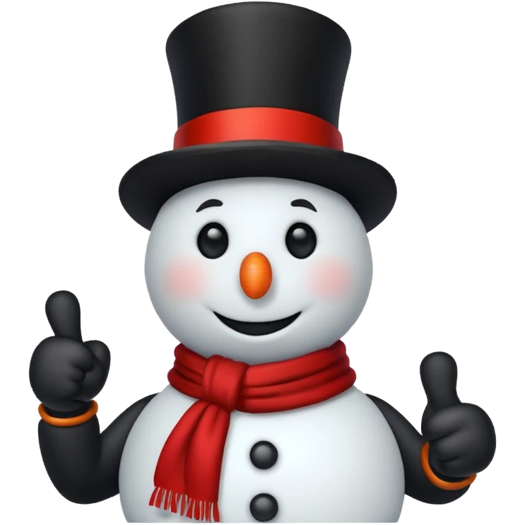 snowman thumbs up emoji