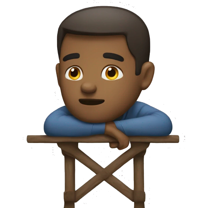 man thinking on chiar emoji