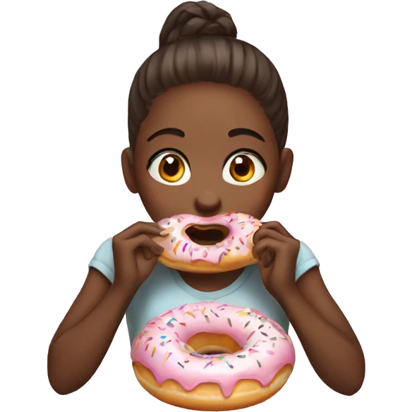 Girl eating donut  emoji
