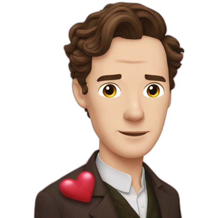 benedict cumberbatch in love with heart emoji