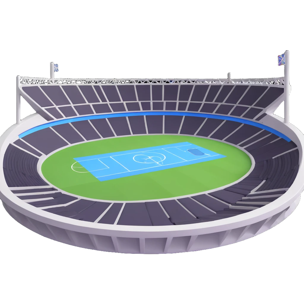 football with Sochi Olympic stadium background emoji