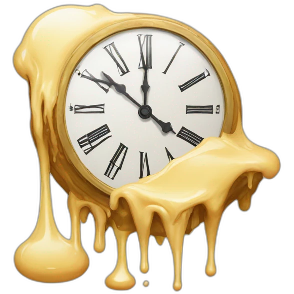 melting clock from The Persistence of Memory emoji