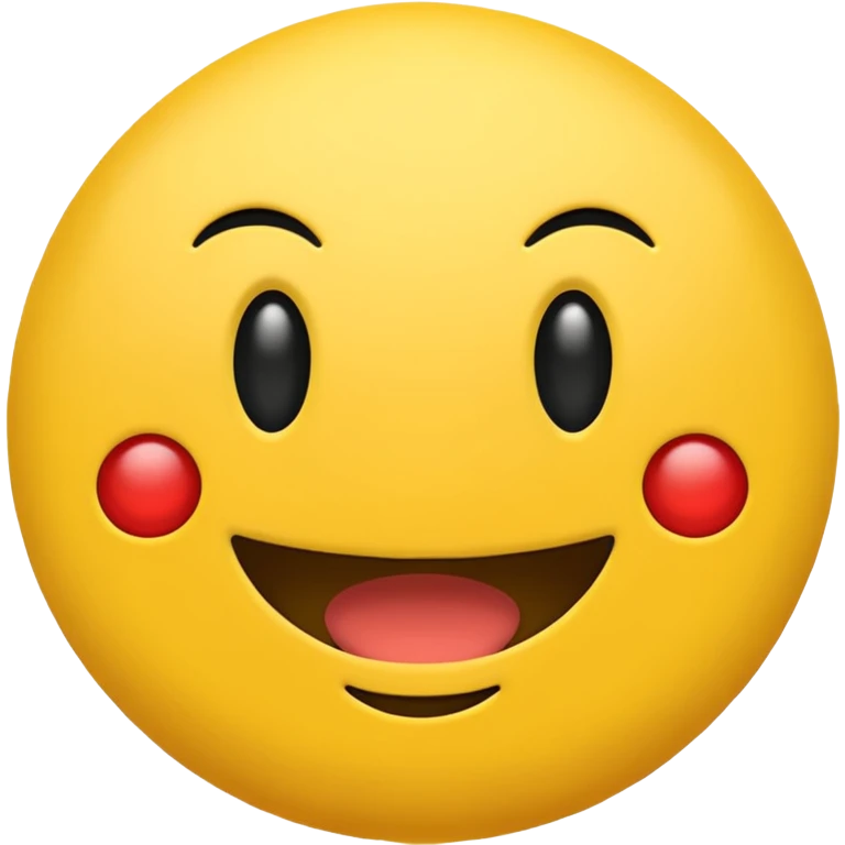 smiling emoji just like in the pacman  emoji