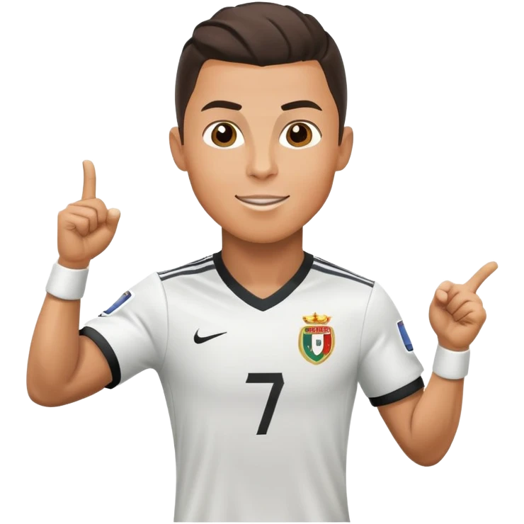Cristiano Ronaldo soccer player celebrating a goal emoji