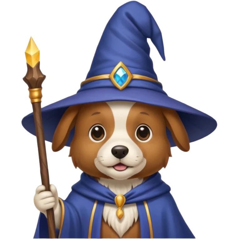 Dog wizard emoji