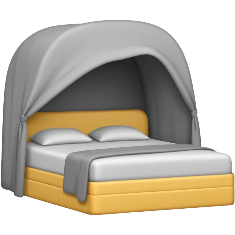 Minimalist emoji-style sticker of a bed with a covered figure and something strange peeking out from underneath. Grayscale only, simple icon.

 emoji