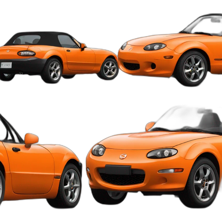 mazda mx-5 nb 1999 orange evolution emoji